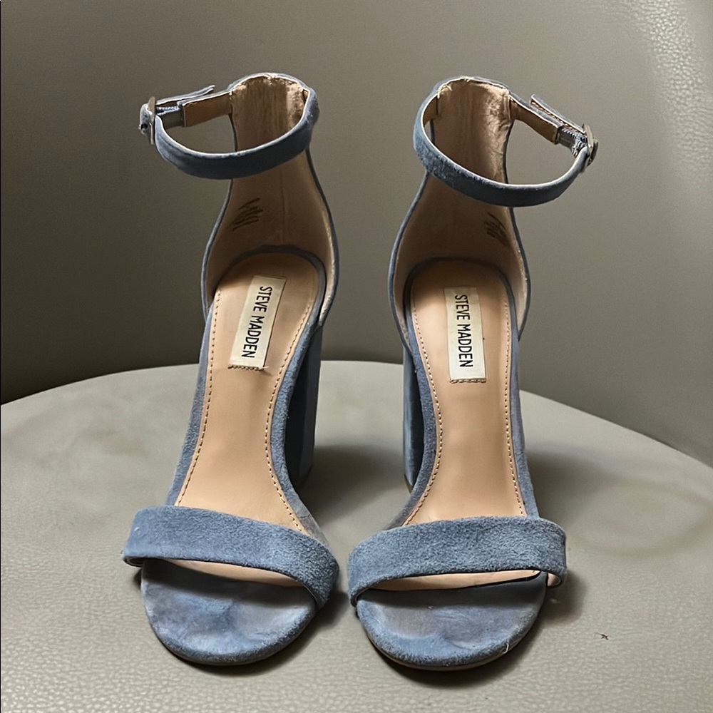 Steve Madden Blue Leather - Suede Women's Heels